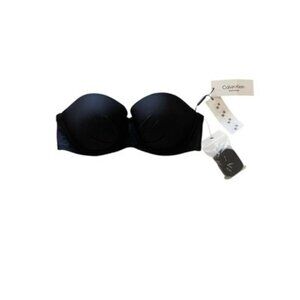 Calvin Klein Women's Black Molded Underwire Balconette Bikini Top Size S NWT